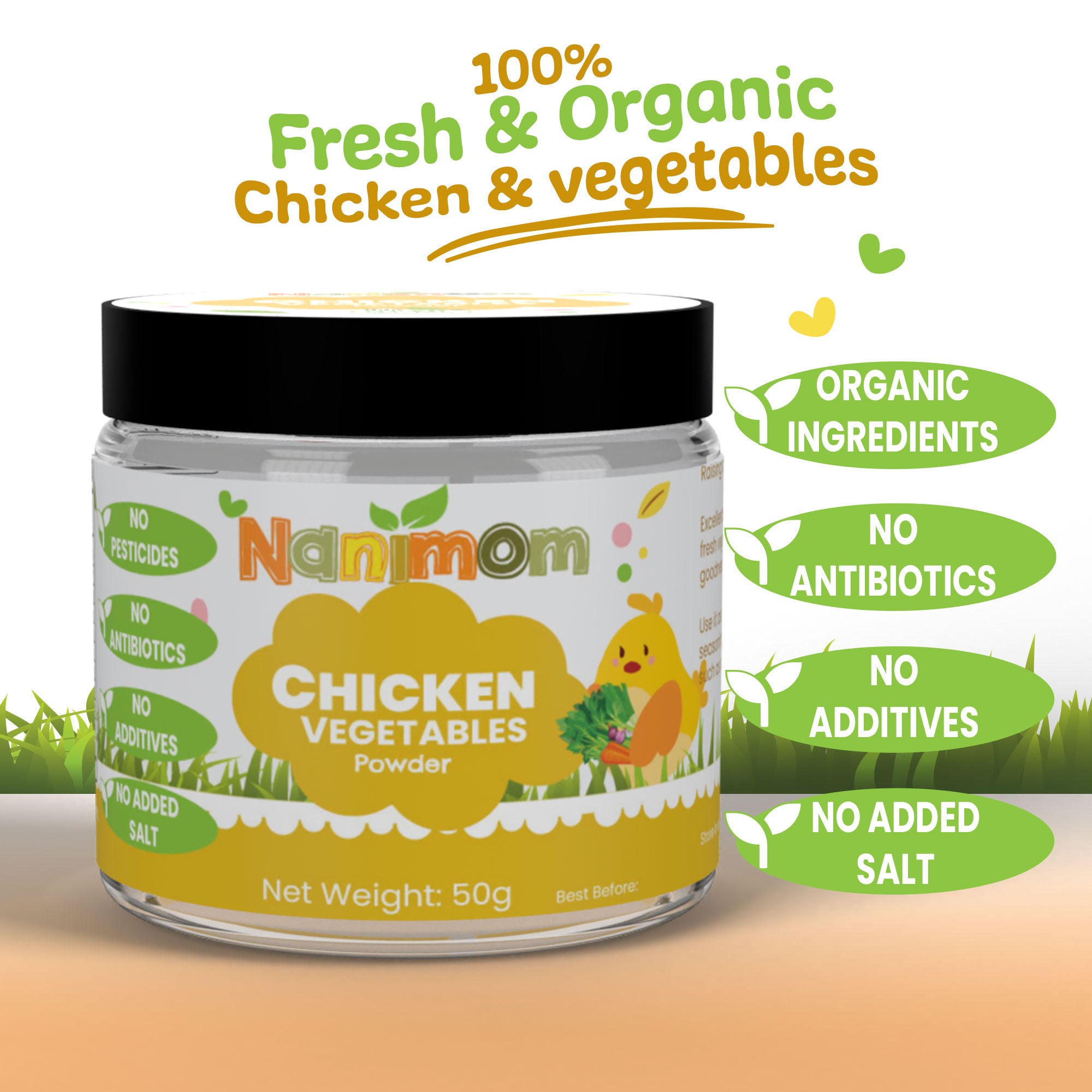 Nanimom Chicken Vegetables Powder  (Halal Chicken)