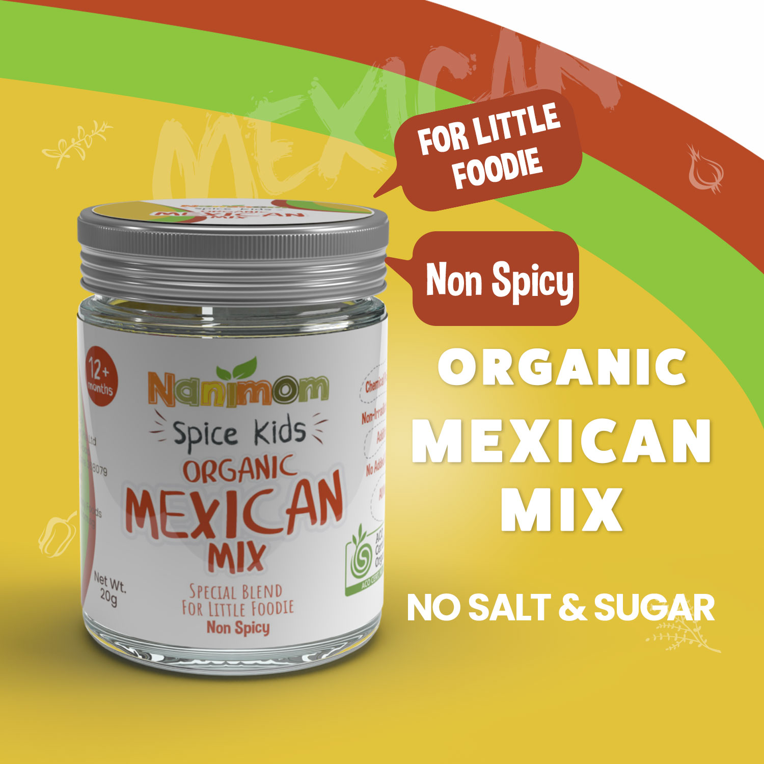 Spice Kids Organic Mexican Spices & Herbs Blend