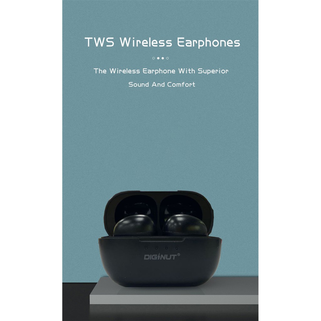 DIGINUT T-11 TWS Bluetooth Earphone 5.0/ Smart Touch Sport Headset/ IPX7 Waterproof