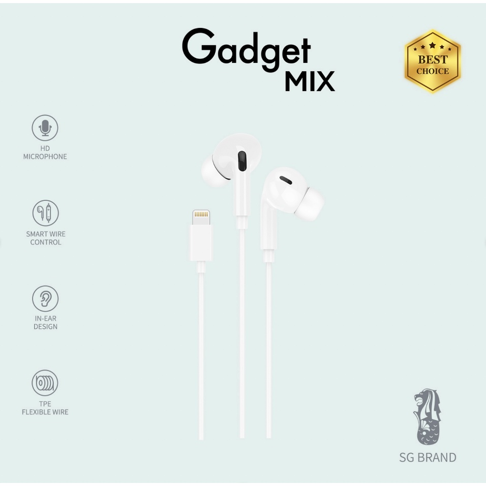 DIGINUT E-19 Lightning In-Ear Headphone/ 3.5mm/ Lightning/ Type-C/ Phone Call/ Comfortable To Wear
