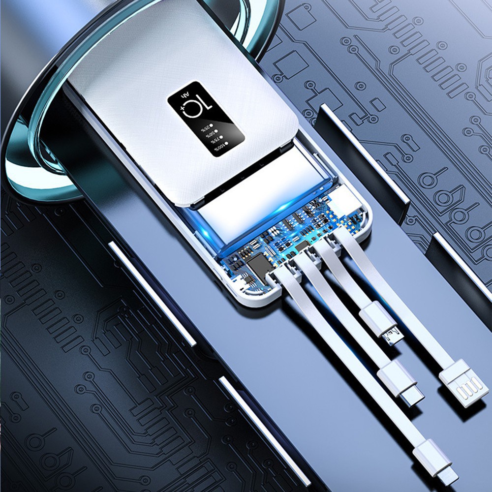 DIGINUT - PX07 10000mAh Built-In Cables Power bank/ iP/ Type-C/ Samsung/ Fast Charging