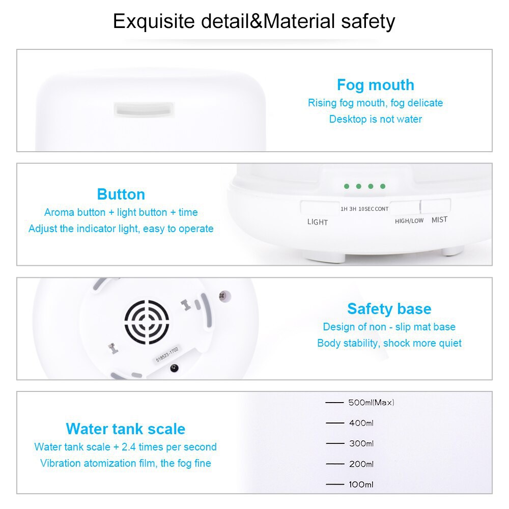 Diginut LED Humidifier Collection/Aroma Air Diffuser 500ML