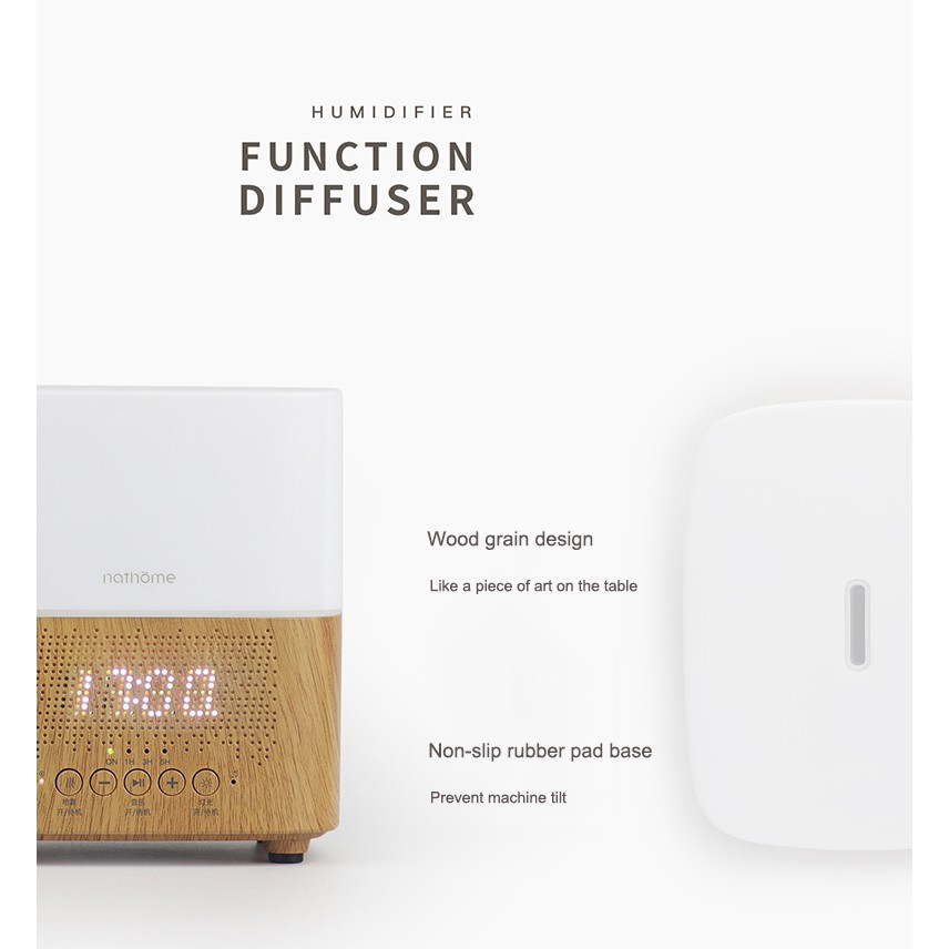 DIGINUT HF888446080 - H12-PRO Aroma Diffuser With Clock Alarm 300ML/LED indicator/ Adjustable spray mode