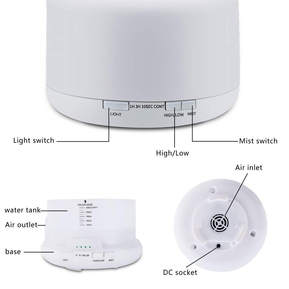 Diginut LED Humidifier Collection/Aroma Air Diffuser 500ML