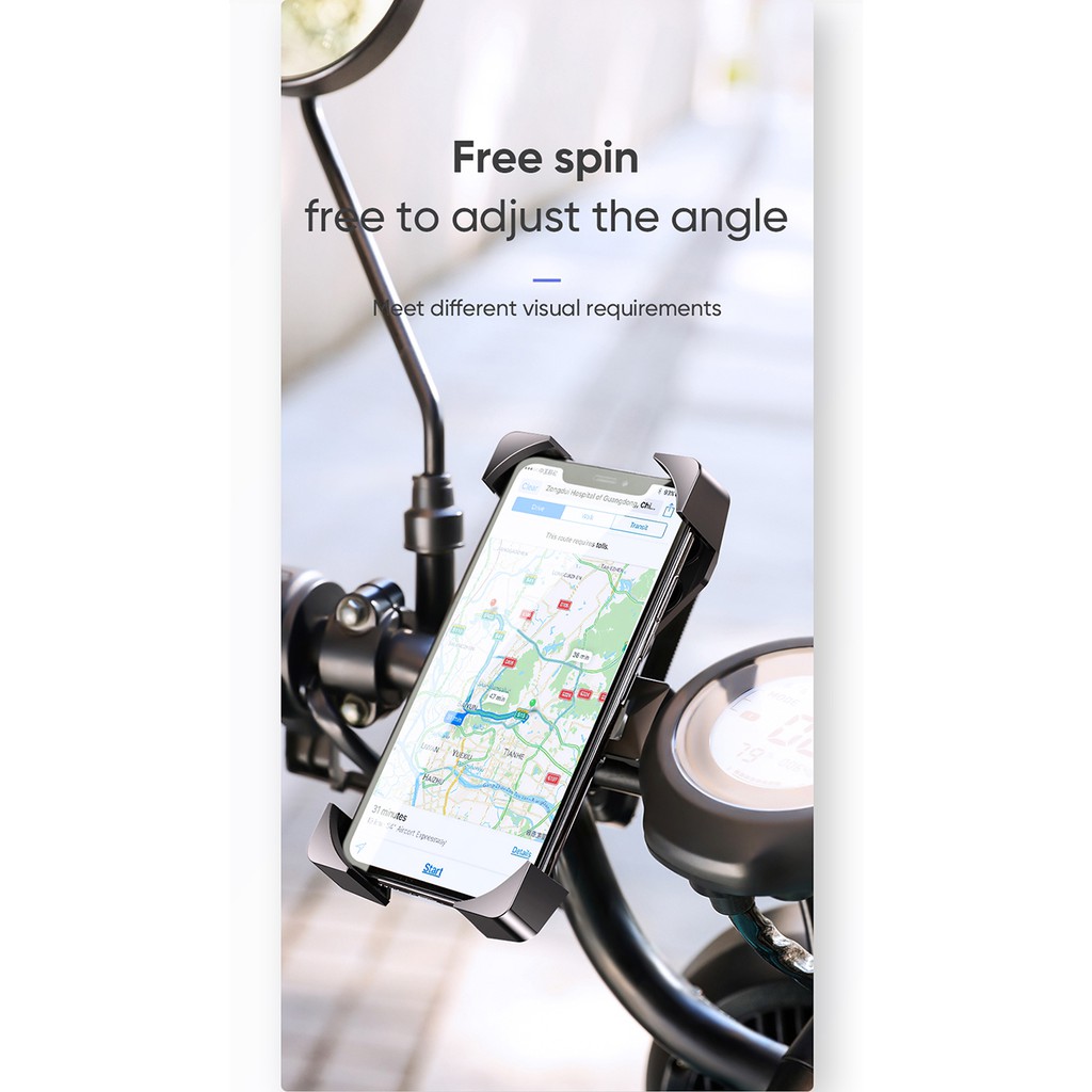 DIGINUT - CH-18 Motorcycle & Bike Phone Holder with cushion/Car Phone Holder