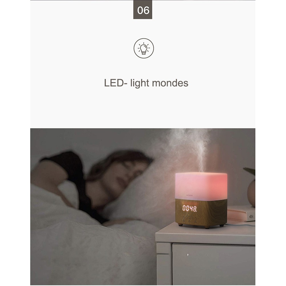 DIGINUT HF888446080 - H12-PRO Aroma Diffuser With Clock Alarm 300ML/LED indicator/ Adjustable spray mode