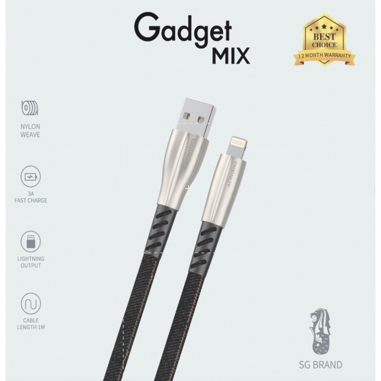DIGINUT - BA-1012 Type-C/Lightning Data Cable 1M/3A/ Fast Charging/ Data Transfer