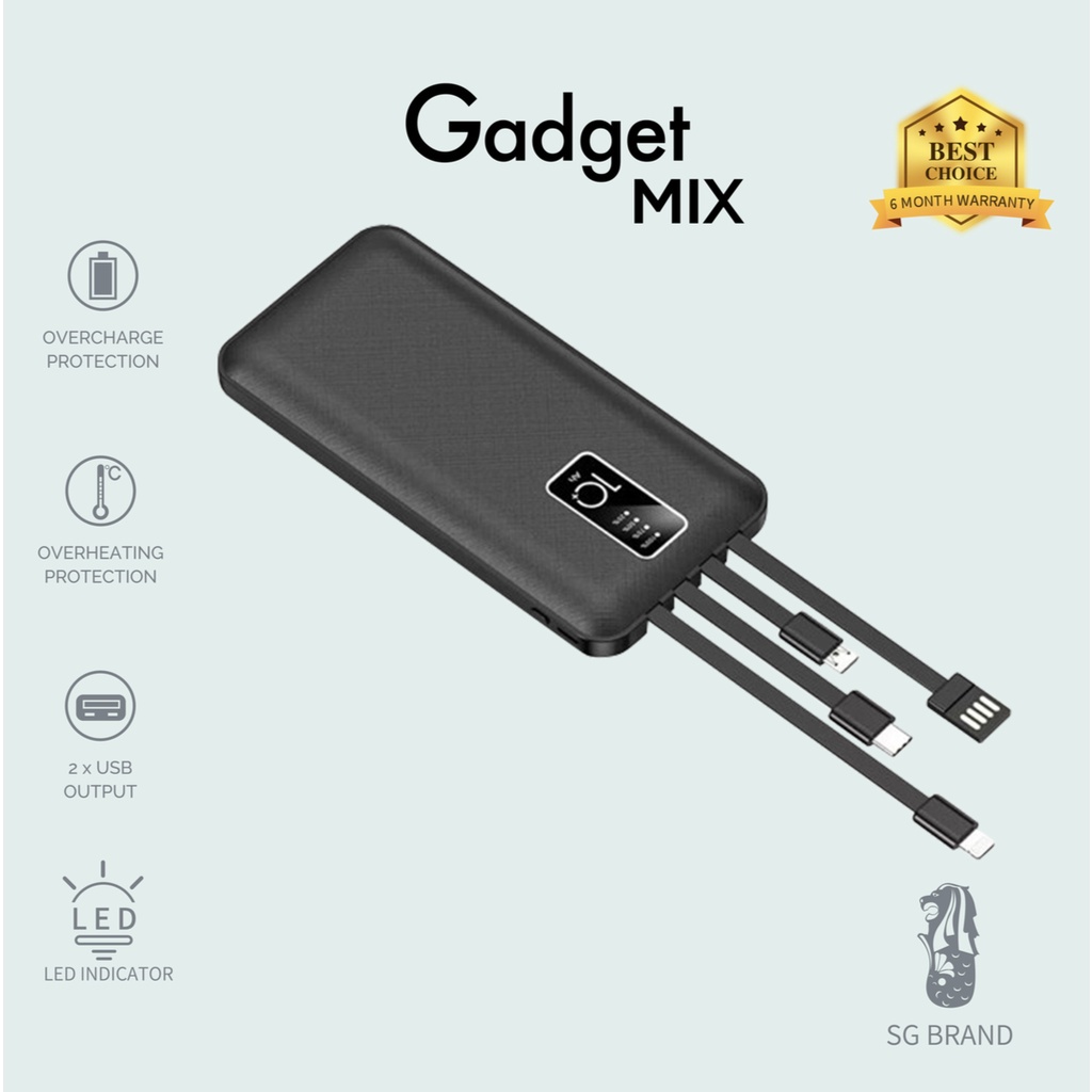 Gadget MIX DIGINUT Power bank Collection/Mini/Portable/Fast Charging/Build-in Cable/Flight Approval/PD Power bank