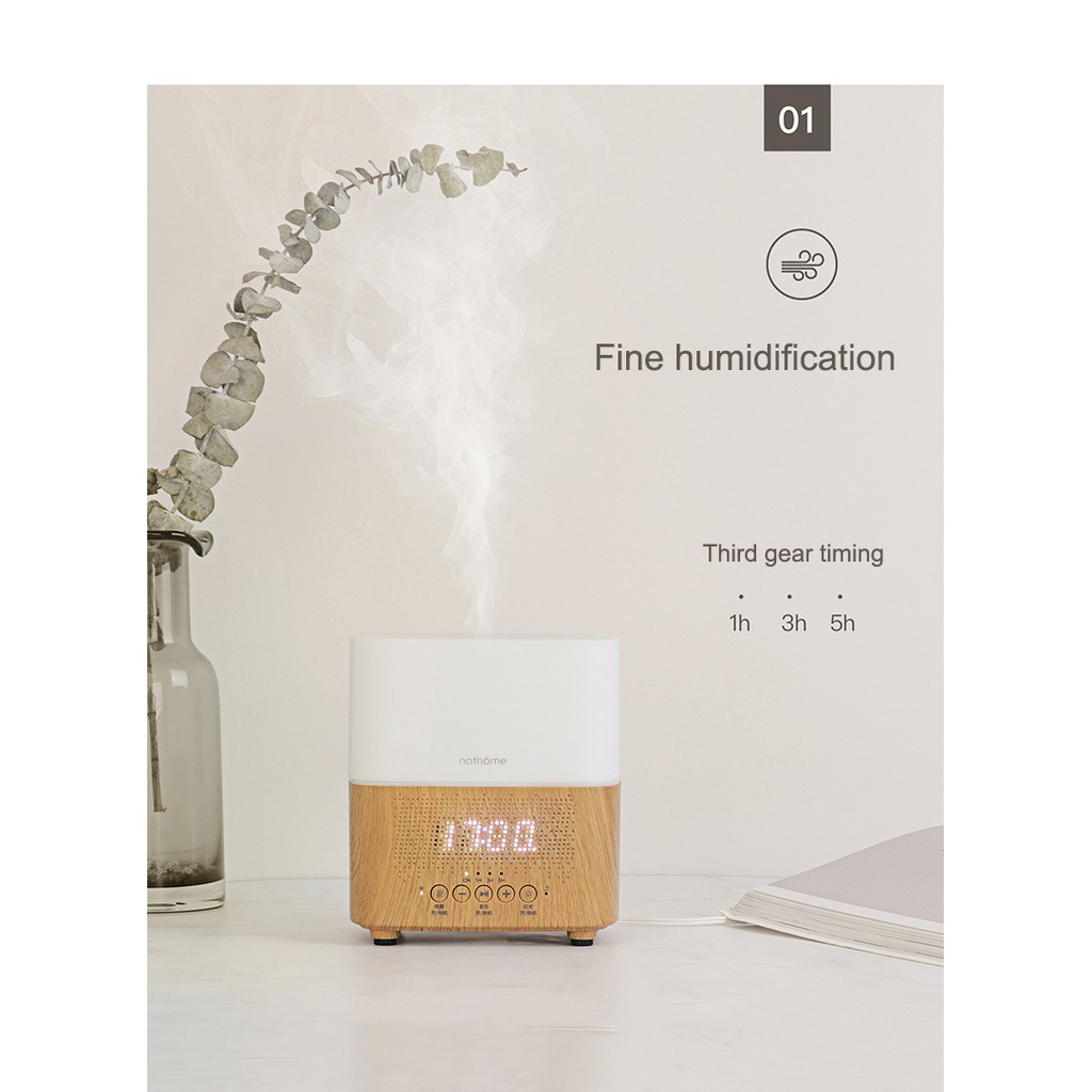 DIGINUT HF888446080 - H12-PRO Aroma Diffuser With Clock Alarm 300ML/LED indicator/ Adjustable spray mode