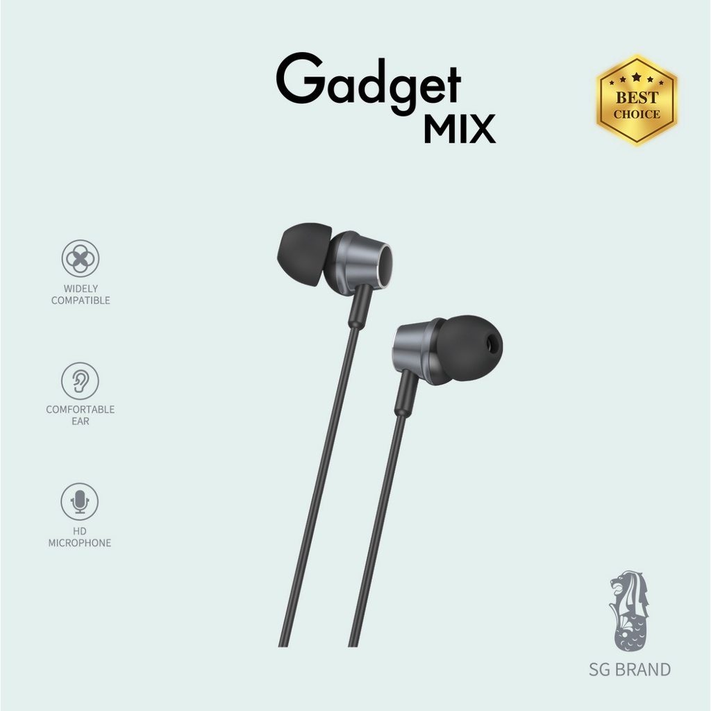 DIGINUT - E-17C Type-C In-Ear Earphones Grey/ Phone Calling And Music Function