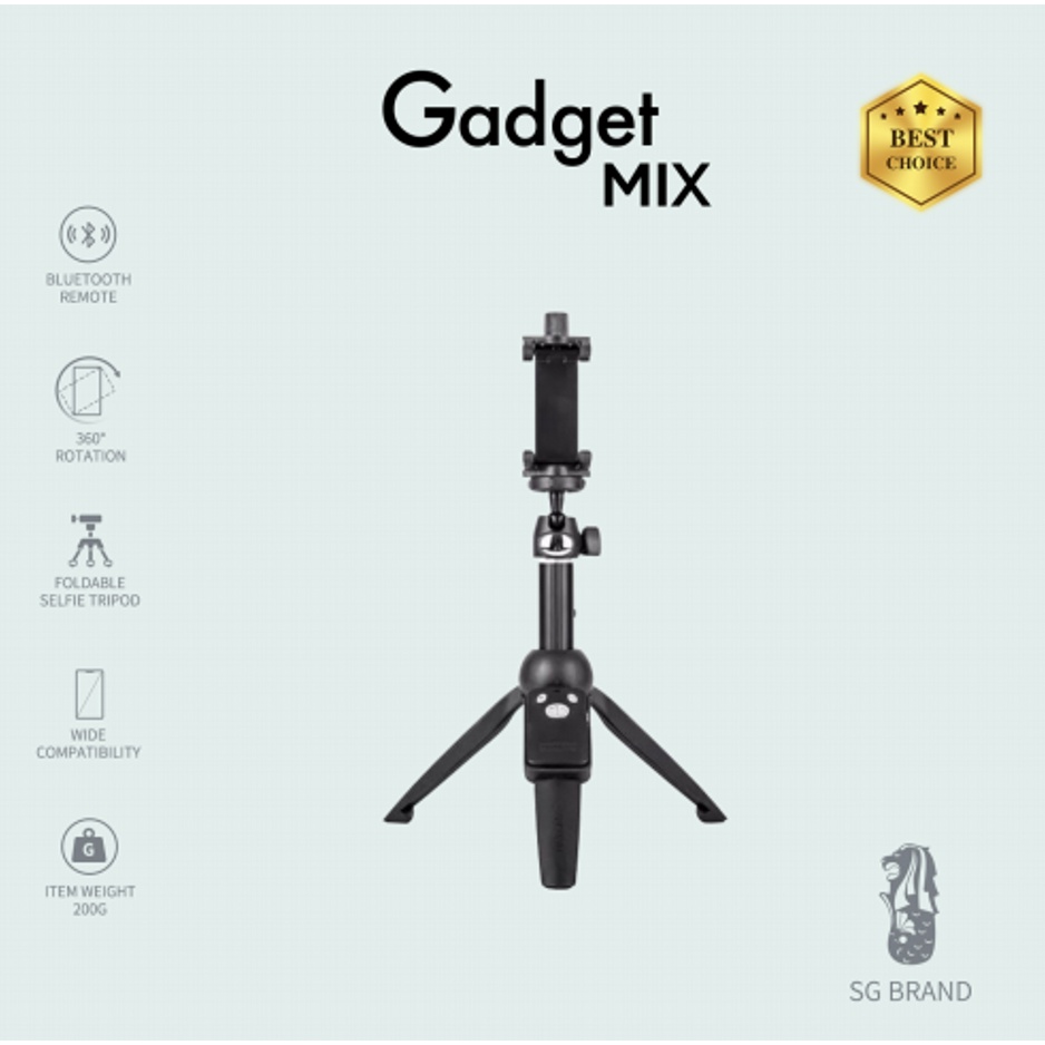 Gadget MIX DIGINUT - SD-116 Foldable Selfie Tripod With Bluetooth Remote/ Selfie Stick