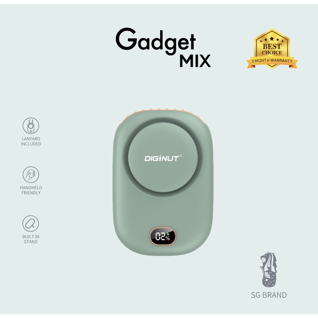 DIGINUT - CL-26 Hanging Neck Fan/ Portable Fan/Outdoor/Handsfree/USB Rechargeable