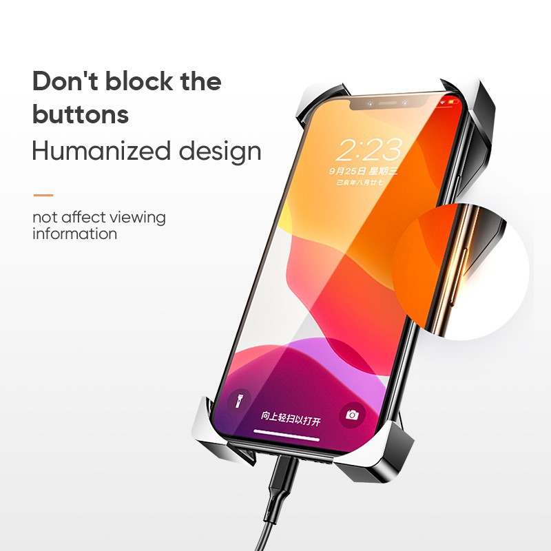 DIGINUT - CH-18 Motorcycle & Bike Phone Holder with cushion/Car Phone Holder