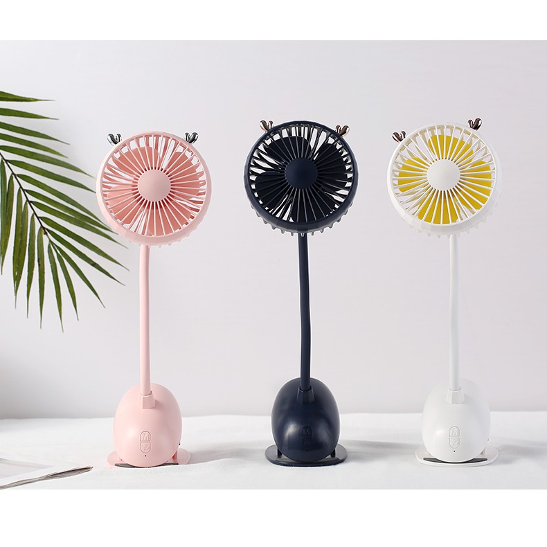 DIGINUT 2000mAh Goose Neck Clip Fan/Stroller/Portable Fan/USB Rechargeable/CL20