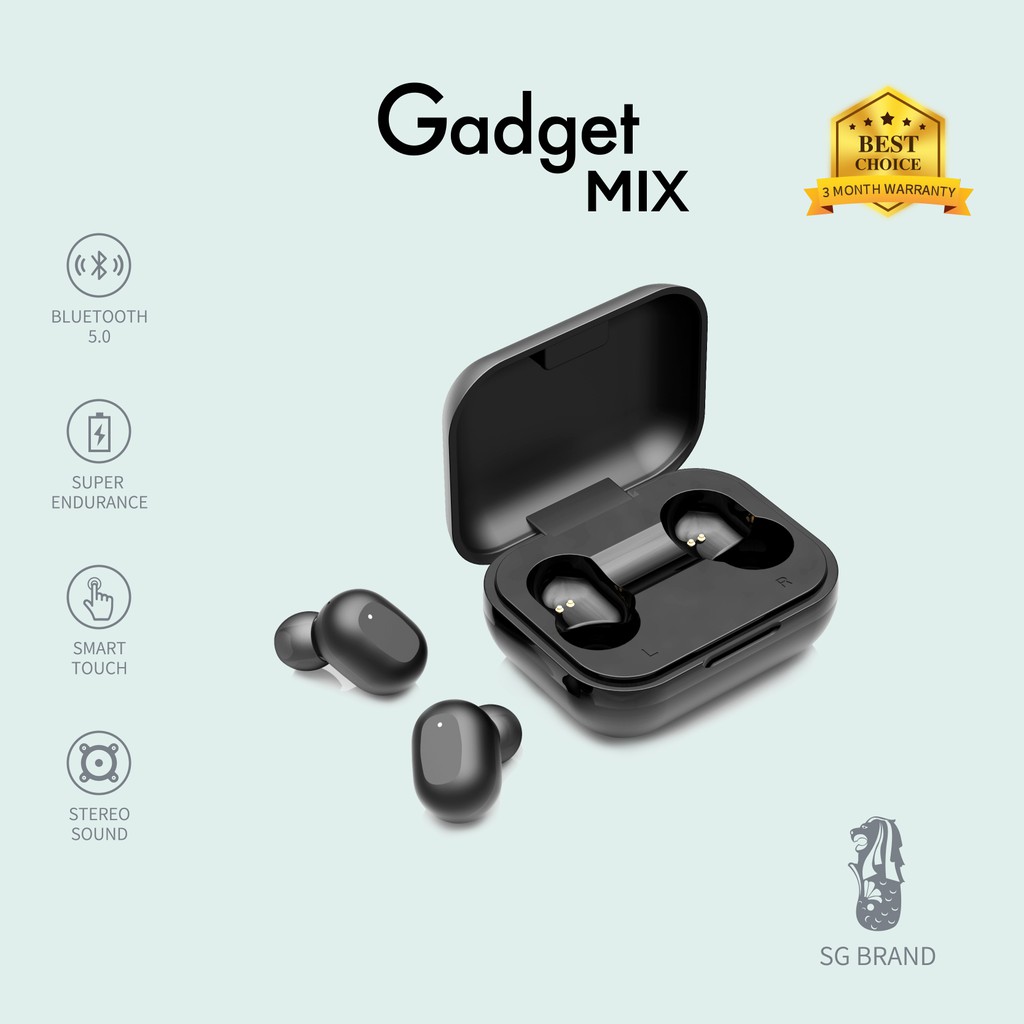 DIGINUT - T-10 TWS Bluetooth Headset/Bluetooth V5.0/ Smart Touch/ Voice Control