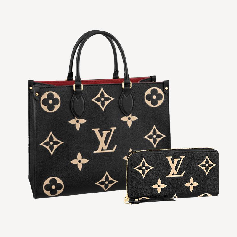 【Louis Vuitton】オンザゴー MM&長財布 2点セット お得 Ref:M45495+M80481