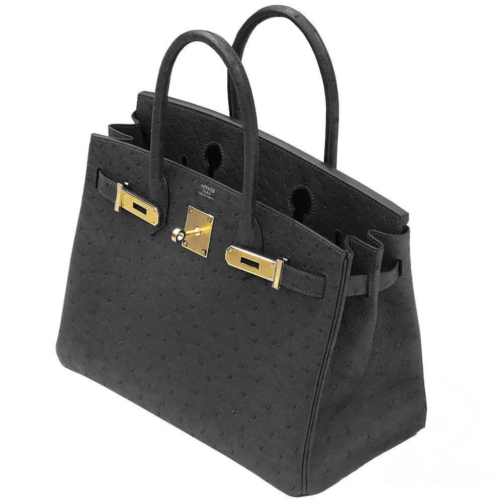 【HERMES】エルメス バーキン 30cm オーストリッチ ゴールド金具