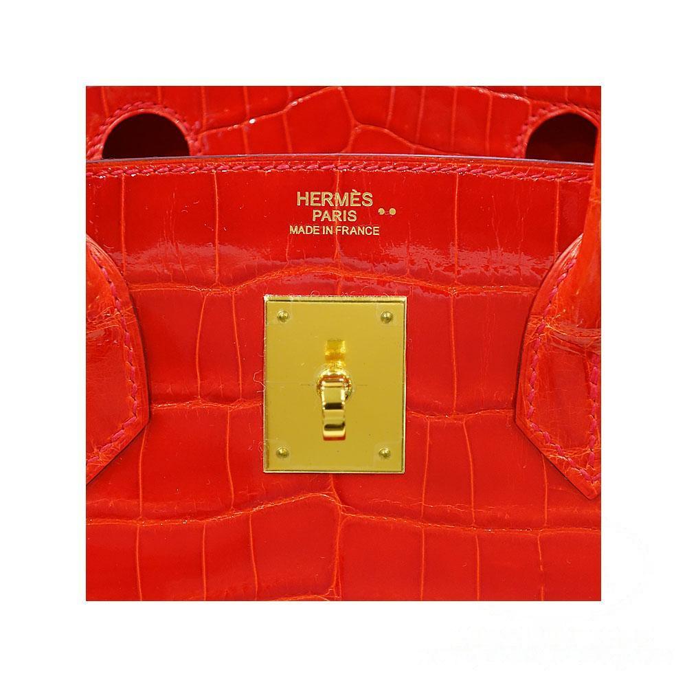 【HERMES】エルメス バーキン 30cm クロコダイル ゴールド金具