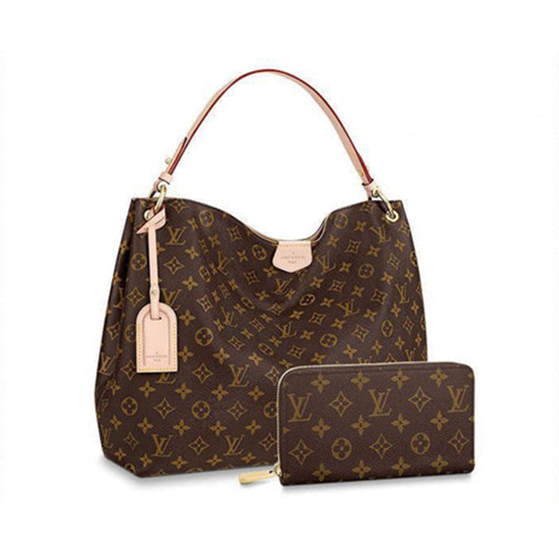 Louis Vuitton】グレースフル MM 長財布 2点セット お得 Ref:M43704+M60017