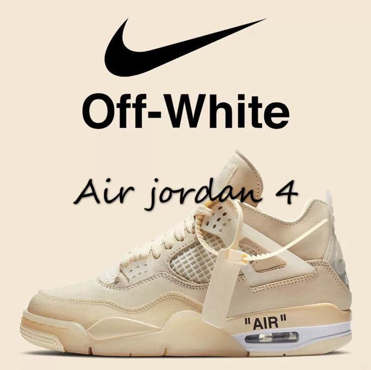 【NIKE x Off-White】Jordan Air Jordan 4 SP WMNS “Off-White - Sail”