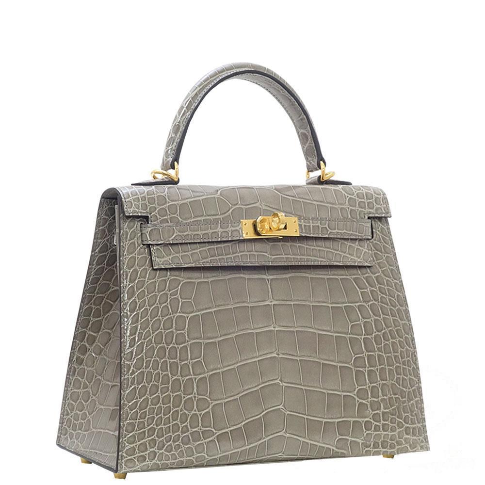 【HERMES】エルメス ケリー 25cm クロコダイル ゴールド金具