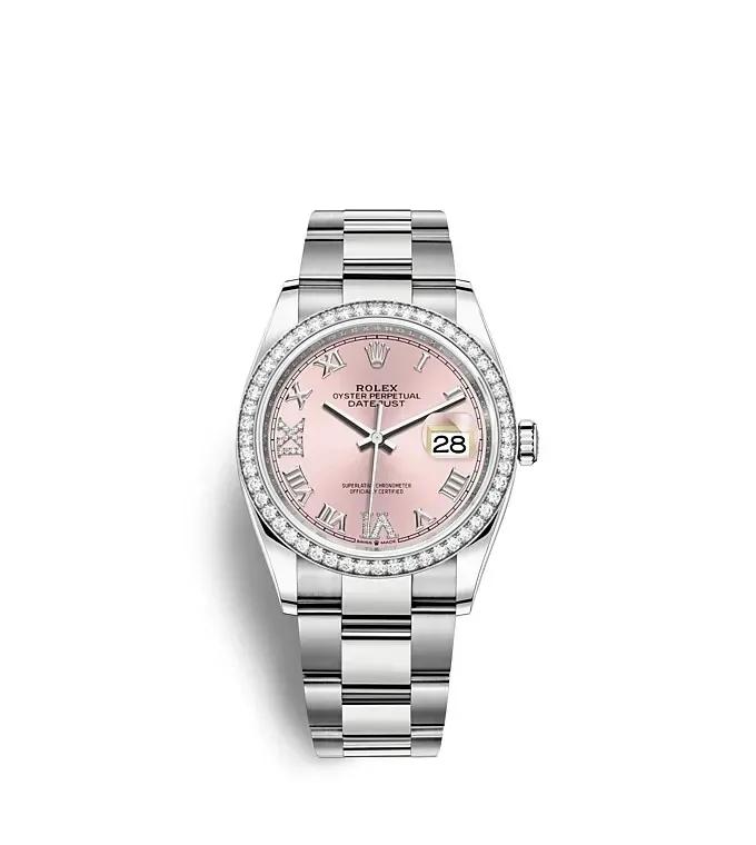 Datejust 36 Rolex Oyster, 36 mm, Oystersteel and white gold, diamonds
