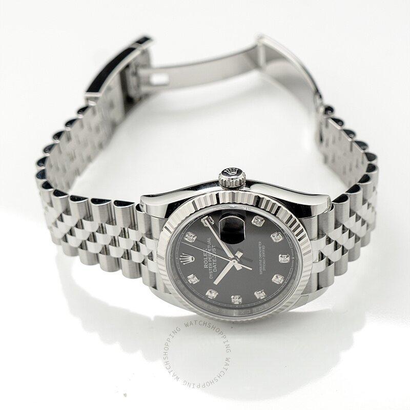 Rolex Black Dial Diamond Watch 126234-0027