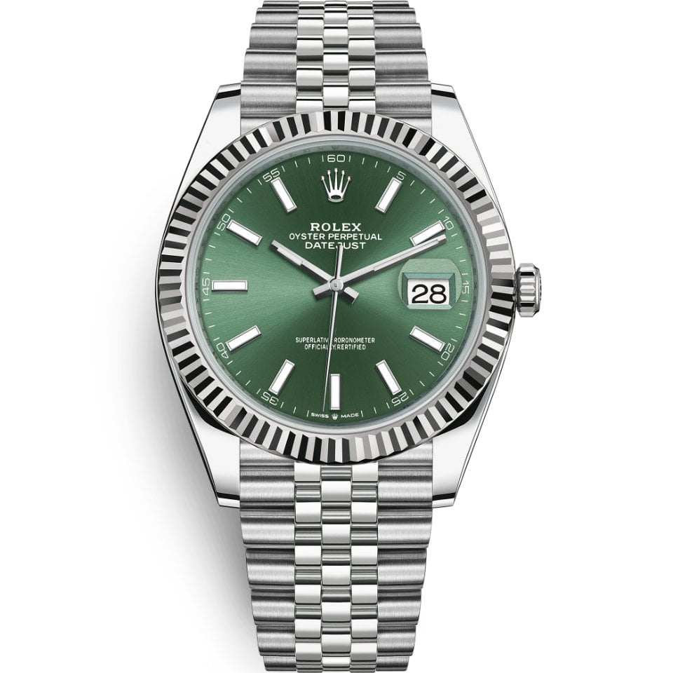 126334 NEW 2023 JUNE Mint Green Jubilee Steel 41 mm