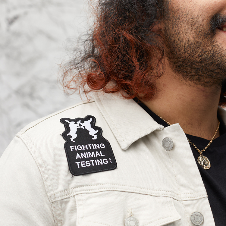 Fighting Animal Testing IRON-ON PATCH