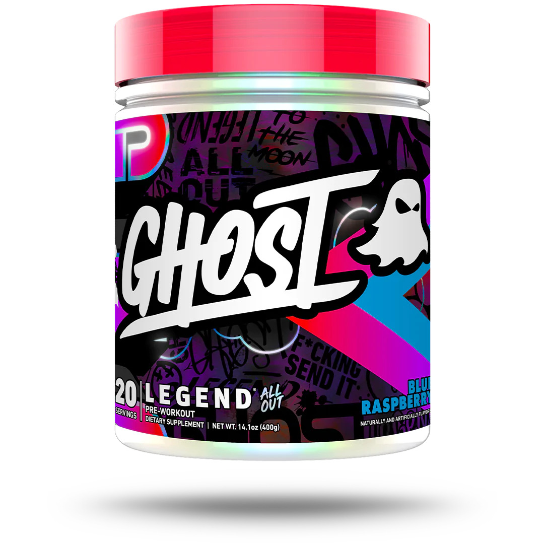 GHOST LEGEND ALL OUT X BLUE RASPBERRY (HIGH STIM LOADED PRE WORKOUT)-The Supplement Haven