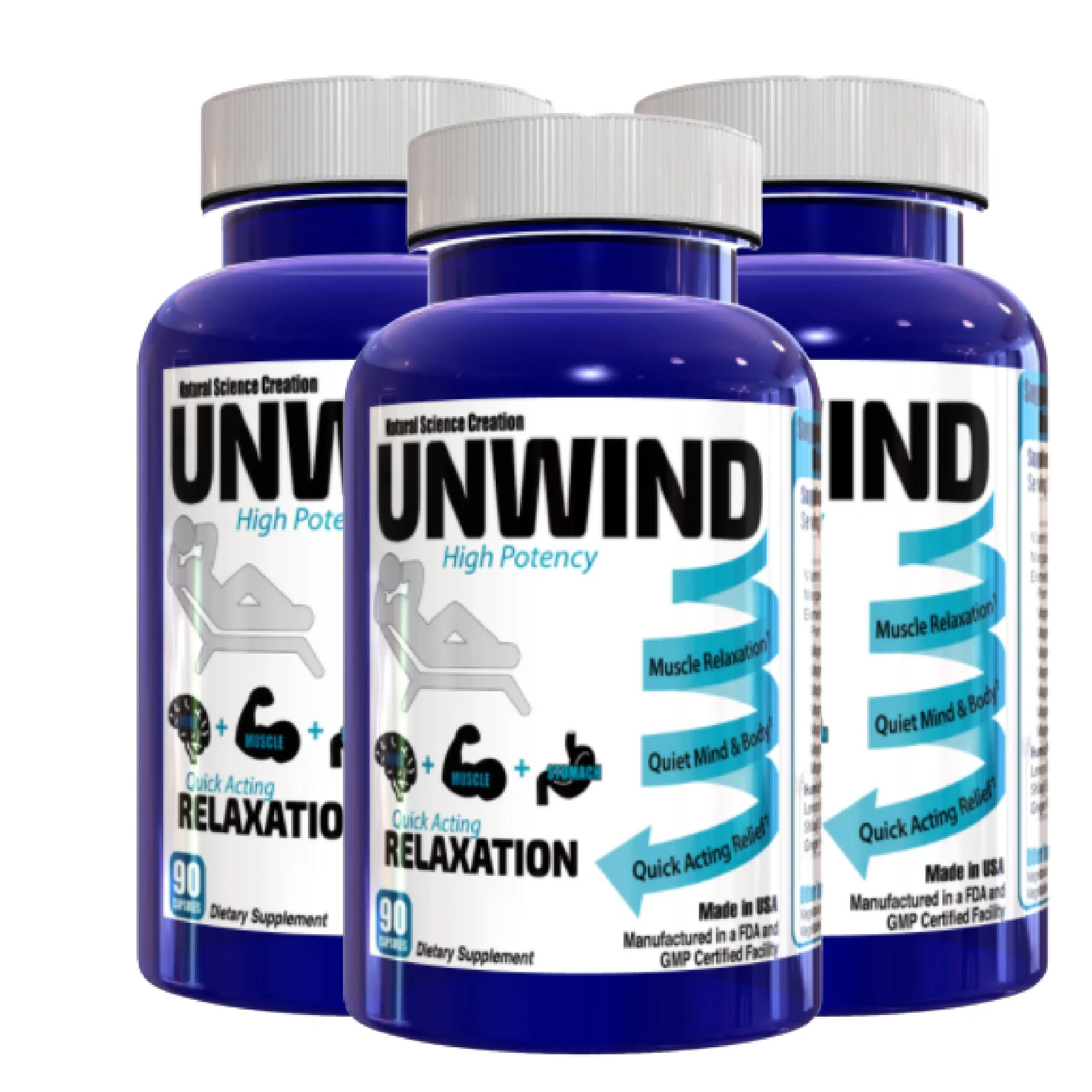 3-Month Supply of Natural Science Creation UNWIND NEW! (Relaxation) (Save $$)-The Supplement Haven