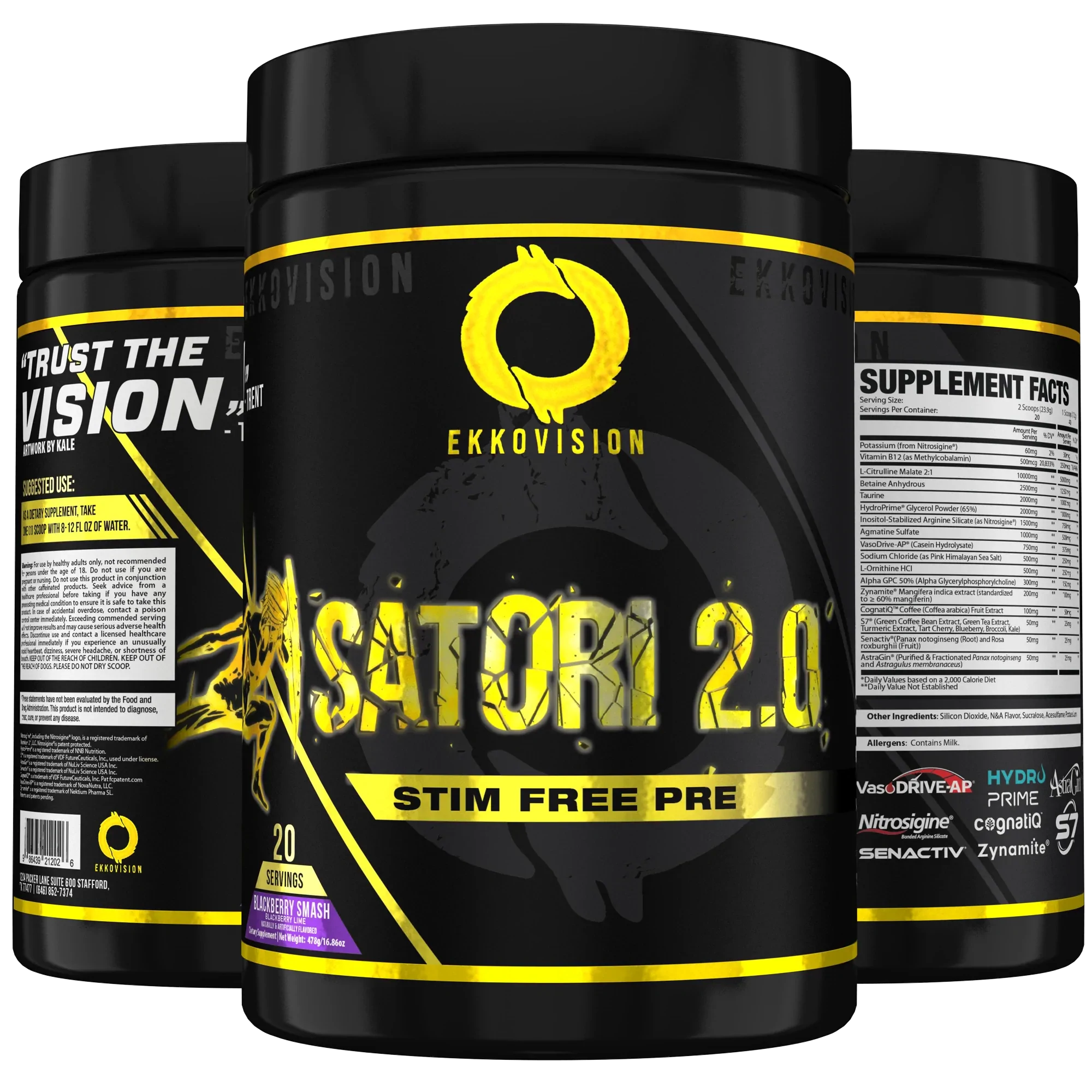 EKKOVISION SATORI 2.0 STIM-FREE PUMP PREWORKOUT-The Supplement Haven