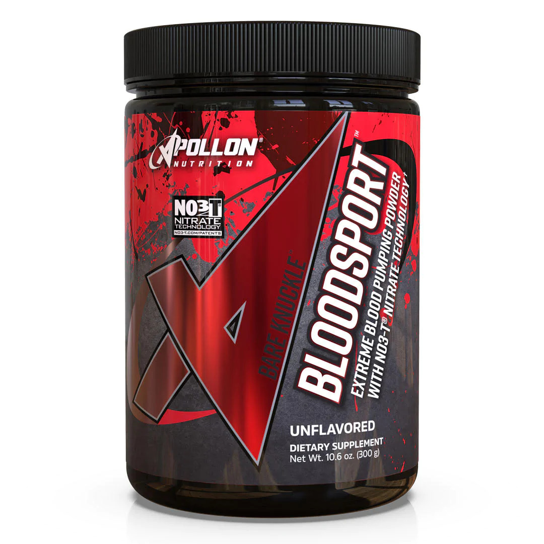APOLLON NUTRITION BAREKNUCKLE BLOODSPORT - EXTREME BLOOD PUMPING POWDER WITH NITRATES (PRE WORKOUT 40 SERVINGS)-The Supplement Haven