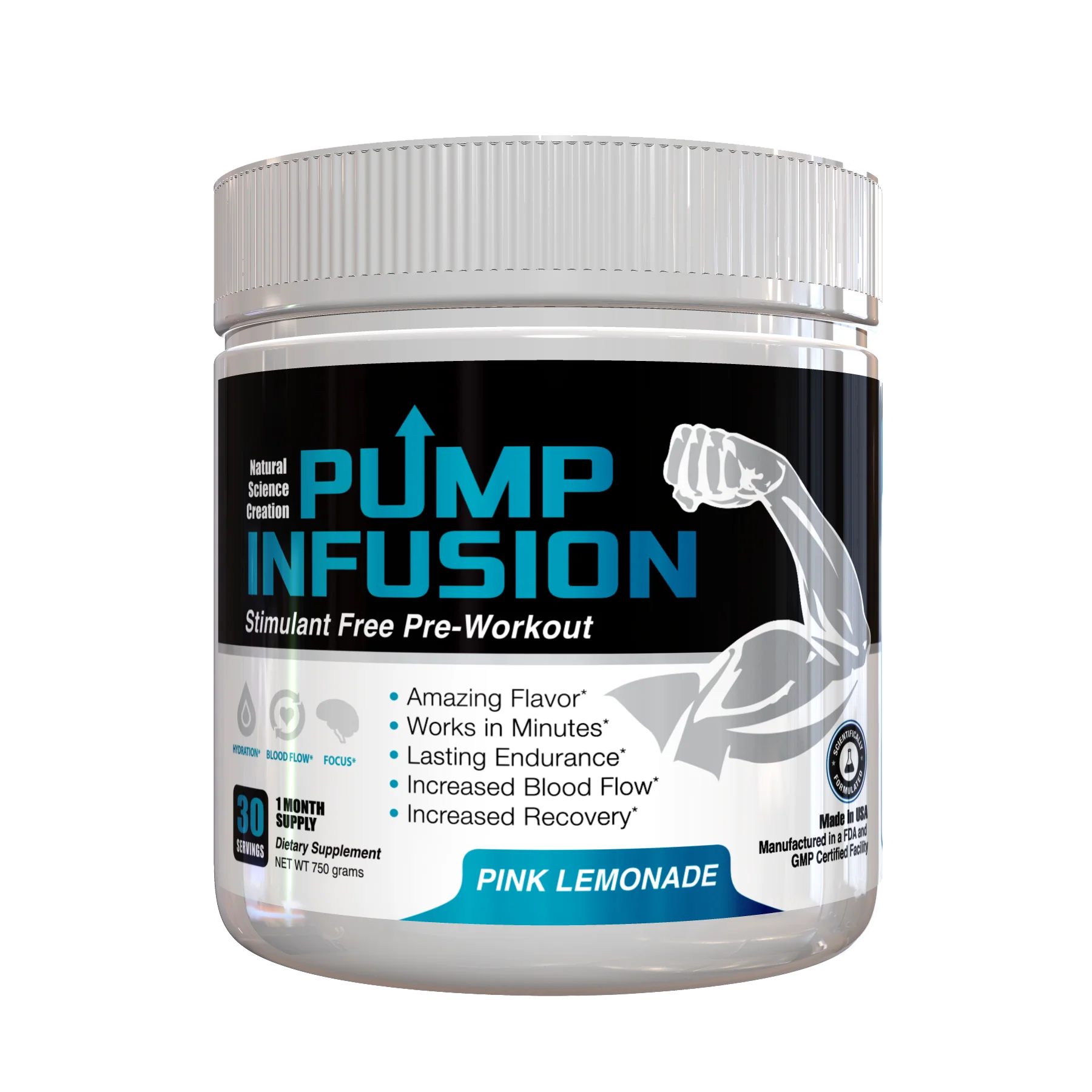 Natural Science Creation Pump Infusion Pink Lemonade (Non-Stimulant Pump Pre Workout)-The Supplement Haven