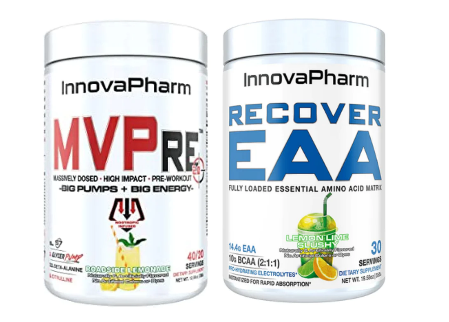 Innovapharm - Pre-Workout + Intra Workout Stack (Caffeinated)-The Supplement Haven
