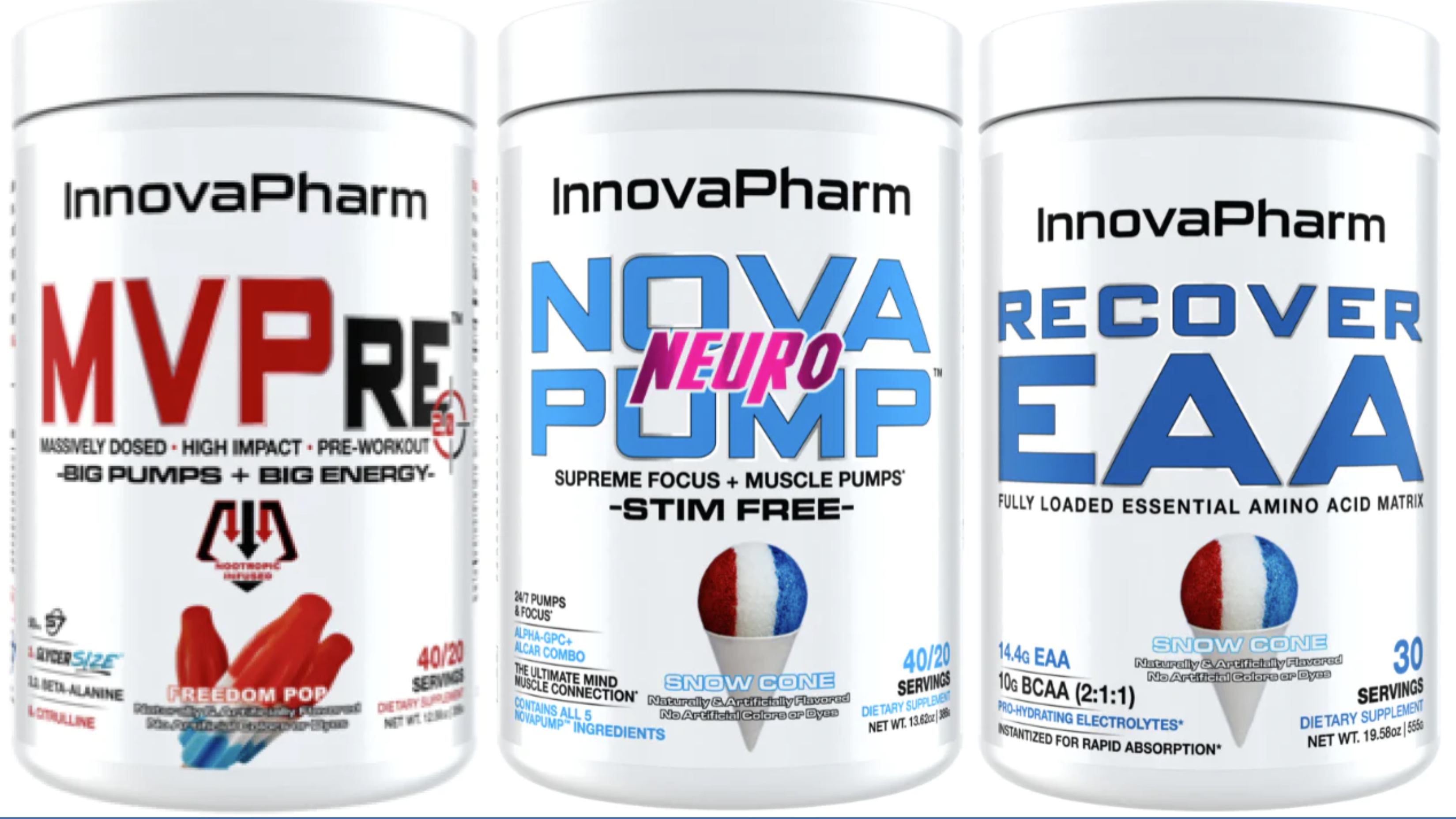 Innovapharm - Complete Stack (Pre-Workout + Pump + Intra Workout)-The Supplement Haven