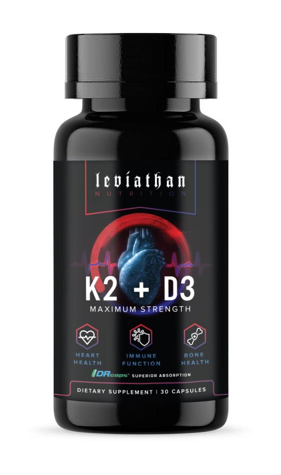 LEVIATHAN NUTRITION VITAMIN K2+D3 MAXIMUM STRENGTH-The Supplement Haven