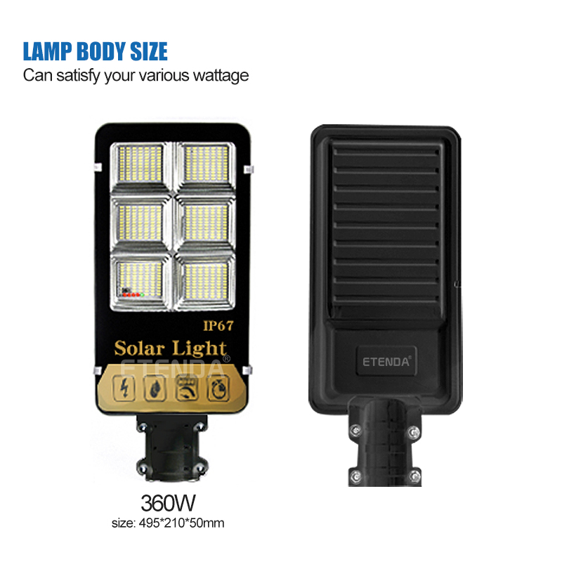 Luminaria Solar Eco LED 360W avec télécommande