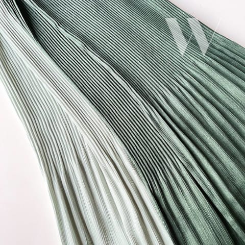 Wafa Luxe Satin Pleated Shawl | Bronze