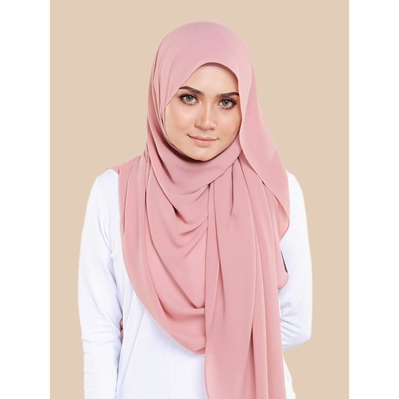Premium Kate Plain Shawl | Apricot Nude - Shawl