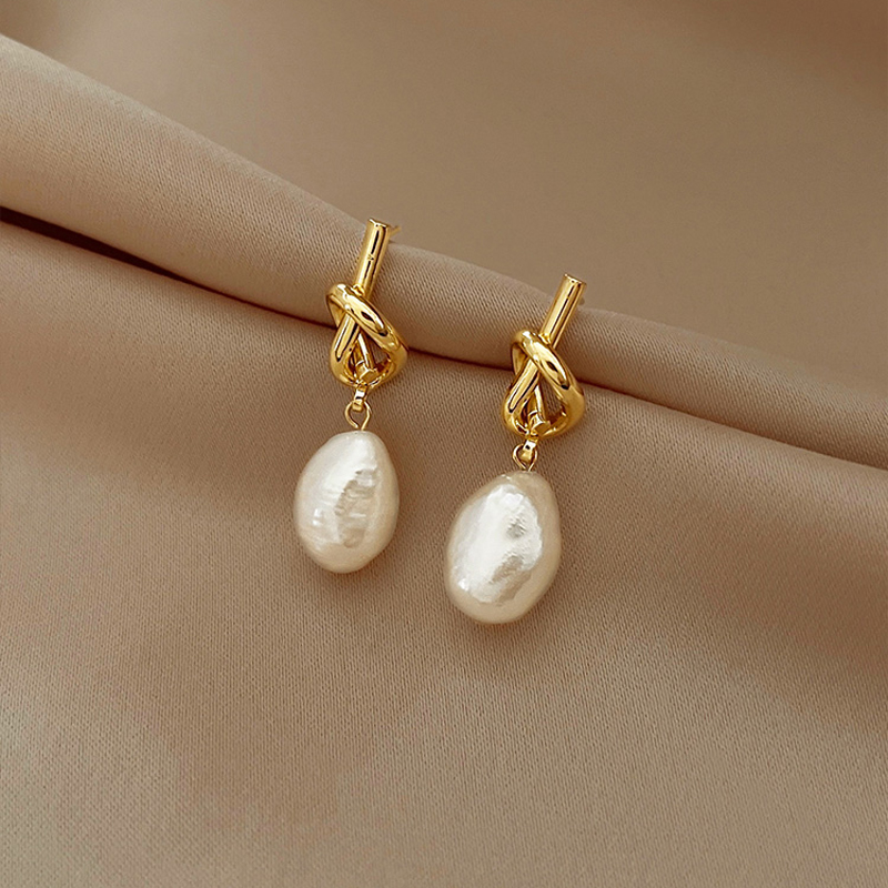 【純銀/巴洛克珍珠】法式復古巴洛克珍珠耳環