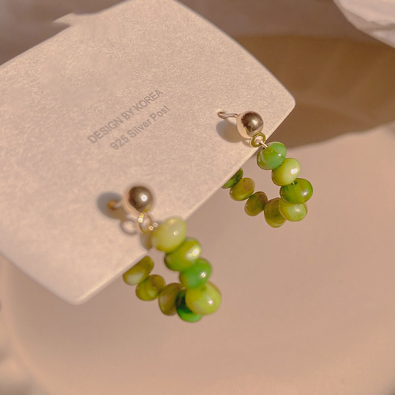 【S925銀】綠寶石耳環