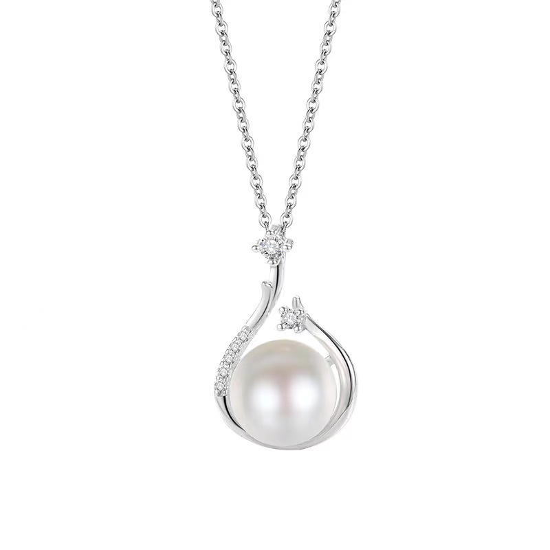 【母親節禮物】 S925銀精選天然珍珠鋯石鑲嵌 氣質項錬