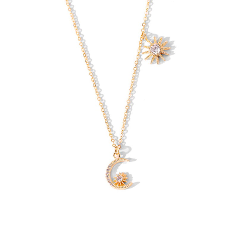 太陽月亮吊墜鎖骨錬-FANYIACC