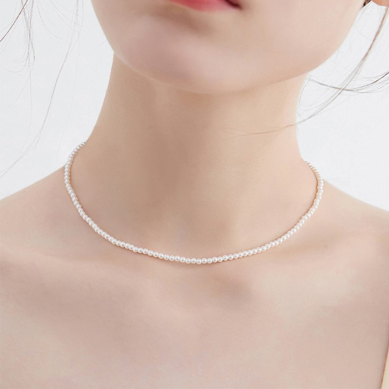 法式正圓強光珍珠鎖骨錬-FANYIACC