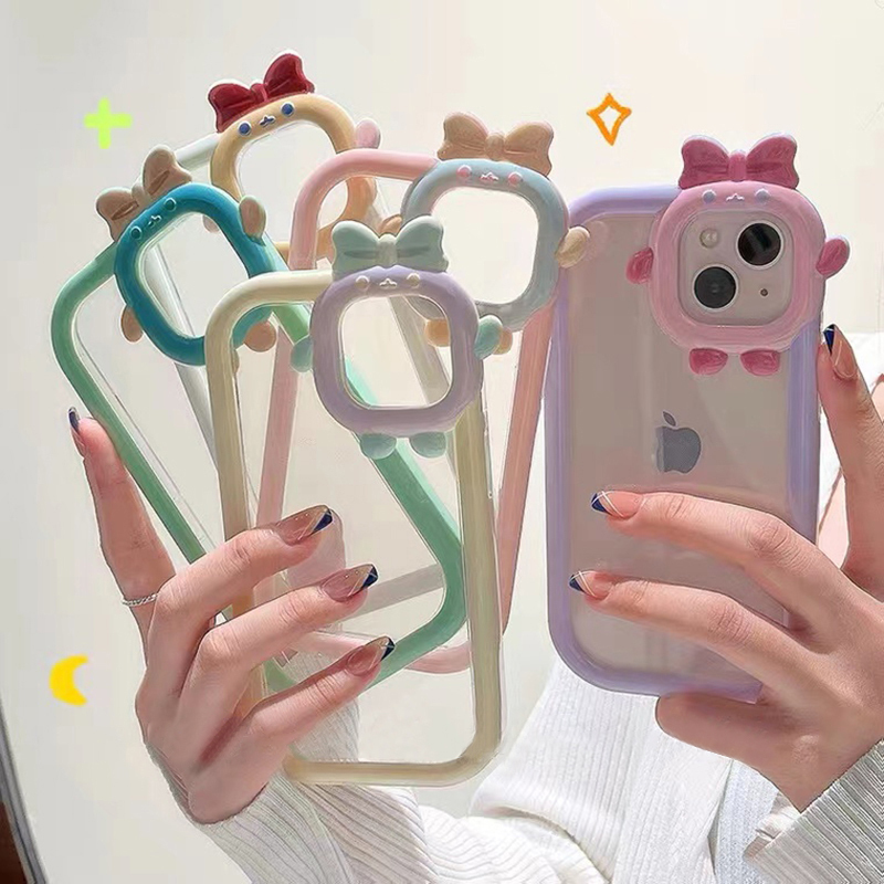 ins可愛小怪獸撞色iphone手機保護殼-FANYIACC