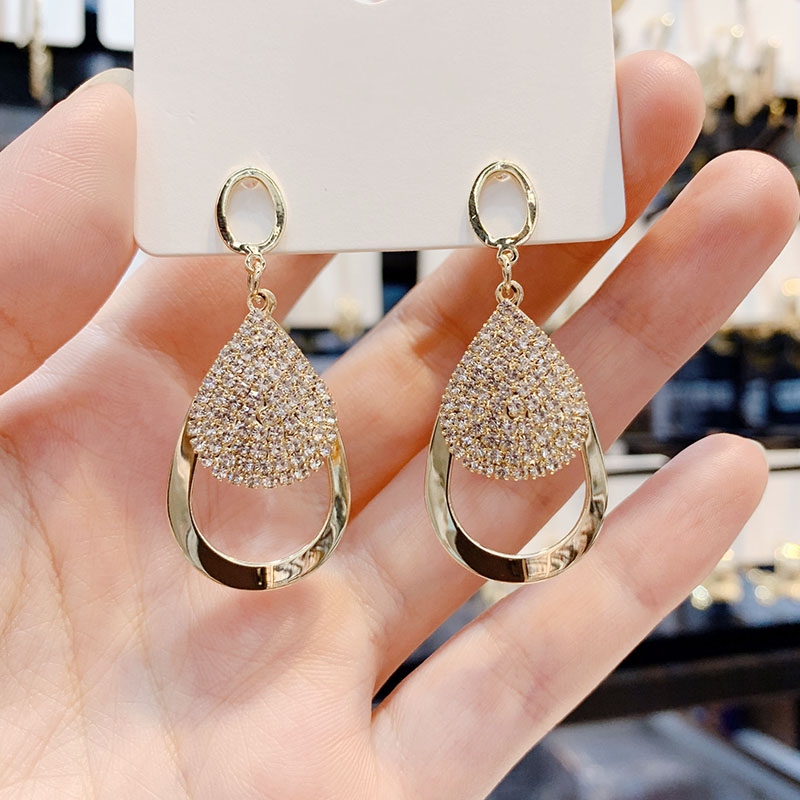 高級感時尚閃鑽耳環