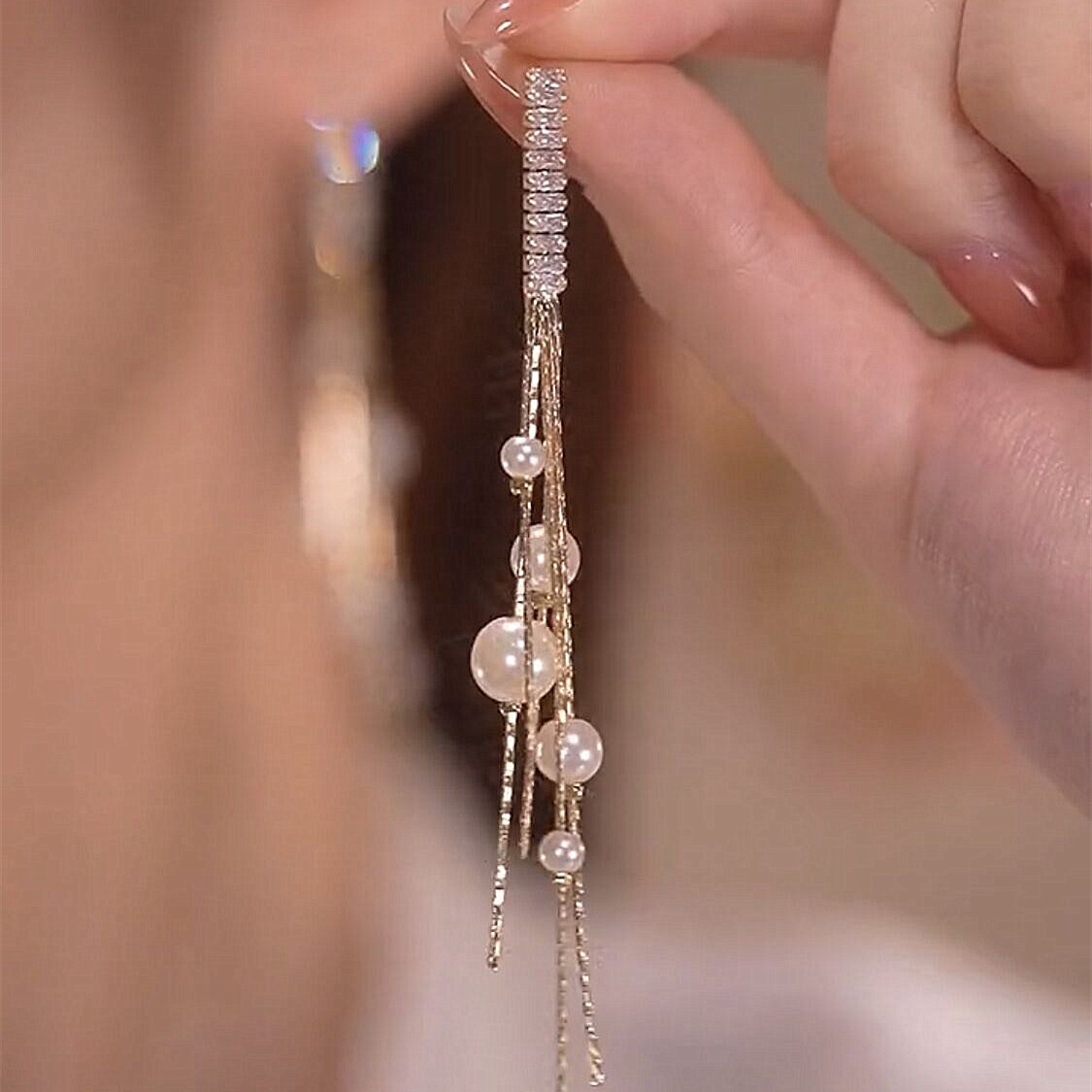 高級感珍珠流蘇-FANYIACC