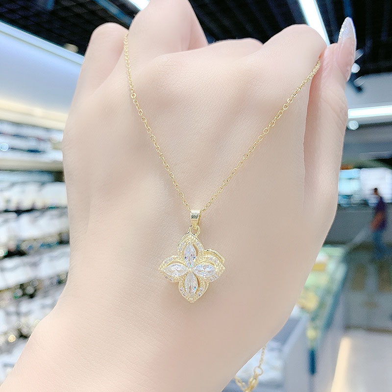 幸運旋轉四瓣花項錬-FANYIACC