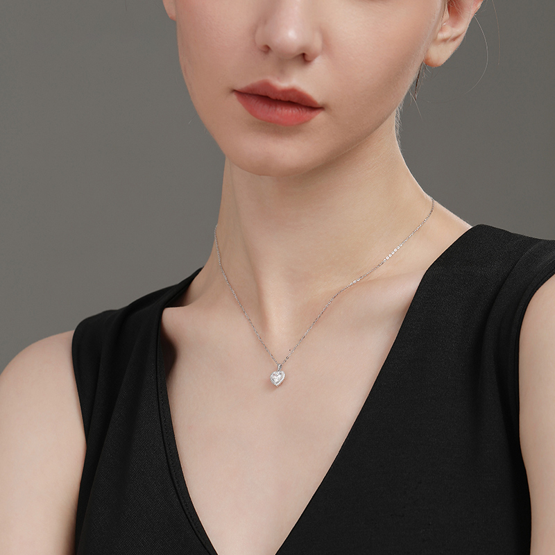 925純銀滿鑽愛心項錬-FANYIACC